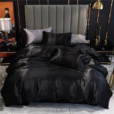 Satin Bedding Bed Silk Duvet Cover Sets
