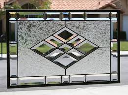 Large Clear Stained Glass Windowbeveled