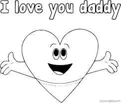 To undo your last action, click on the eraser icon. I Love You Daddy Coloring Page Coloringall