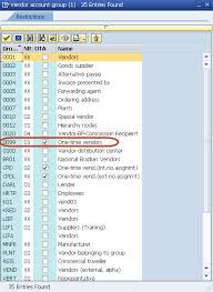 how to create one time vendor fk01 in sap