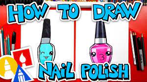 how to draw a cute nail polish bottle