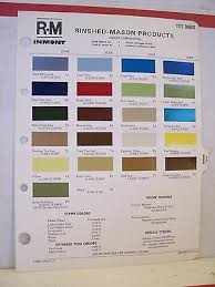 1968 Dodge R M Color Paint Chip Chart Charger Dart All