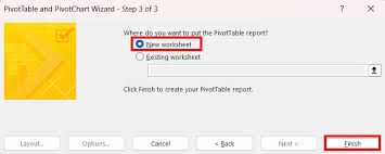 create pivottable from multiple sheets