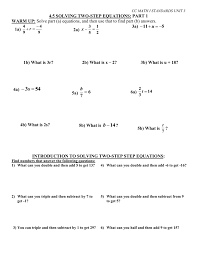 They are just a bit more complicated than one step or two step equations. Solving Two Step Equations Worksheet Pdf Nilekayakclub