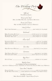 Wedding Programs Wedding Program Wording Program Samples