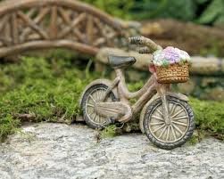 Woodland Fairy Bicycle W Flower Basket