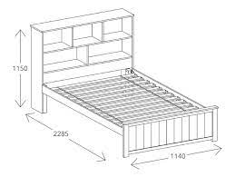 myer grey king single bed frame with