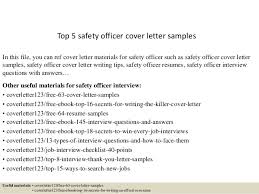Top 5 Safety Officer Cover Letter Samples
