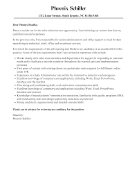 s administrator cover letter