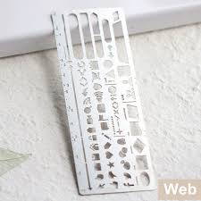 Creative Stainless Steel Stencil Kit Hollow Ruler Web Interface Ui