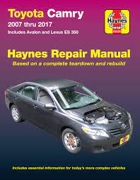 toyota camry 2007 2017 haynes manuals