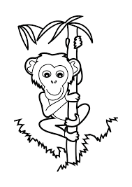 Bamboo coloring page home template. Monkey On Bamboo Tree Coloring Page Free Printable Coloring Pages For Kids