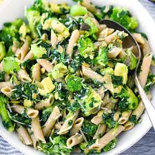 green dess pasta salad with avocado
