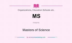 ms masters of science by