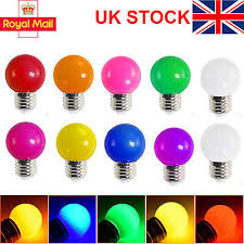 10 e27 g45 2w coloured led light bulbs