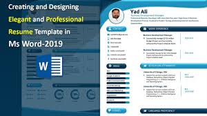 'format' here means the overall organisation of the. Professional Elegant Resume Template In Ms Word 2019 Best Resume Templates 2020 Cv Format 2020 Youtube