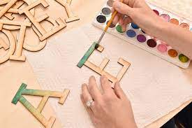 how to paint wooden letters to make