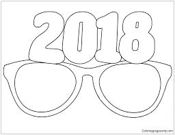 Anyway, apparently stained glass can also make some really awesome coloring pages for grown ups. Party Glasses 2018 Coloring Page Free Coloring Pages Online
