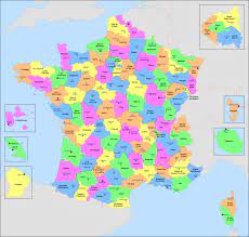 Je cherche à utiliser la fonction carte choroplèthes dans les graphiques, pour une carte de france par département. Departement Francais Wikipedia