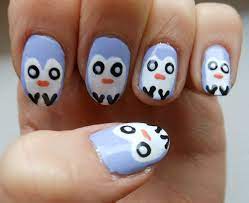 easy penguin nail art