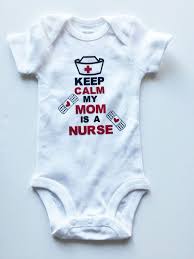 White Bodysuit Keep Calm My _____ Is A Nurse Carters Just