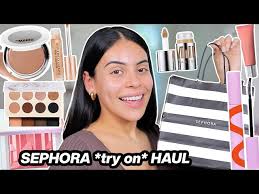 sephora try on haul more new makeup
