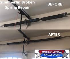 repair a broken garage door spring