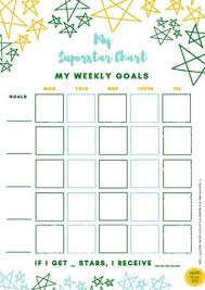 Star Charts For Daily And Weekly Goals