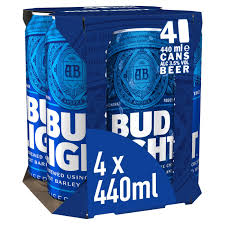 bud light beer 4 x 440ml