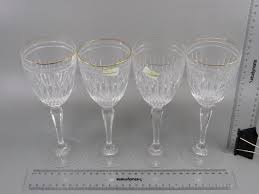 Gold Rimmed Waterford Crystal Wine Glasses