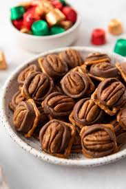 easy rolo pretzels with m m s or pecans