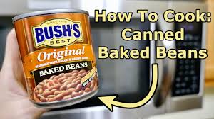 canned baked beans in the microwave