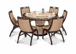 Glass Wooden Top Round Dining Table
