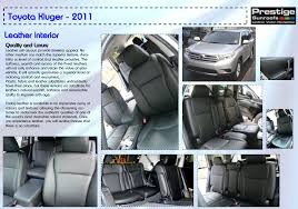 Toyota Kluger Leather Trim 7 Seat