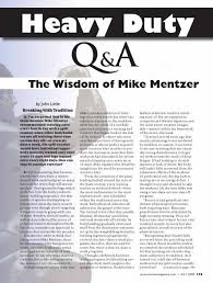 The Wisdom Of Mike Mentzer Page 1 Wisdom Training Day