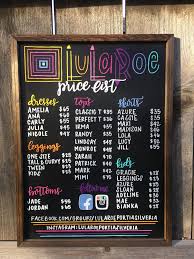 Handwritten Lularoe Pricing Guide Chalkboard In 2019
