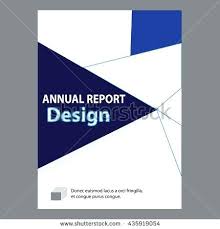 Template Blue Annual Report Title Page Sample Cover Design