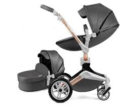 2 In 1 Dark Grey Baby Stroller Car Seat