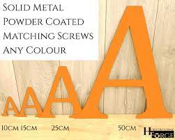 Orange Metal Letters Sign Letters And