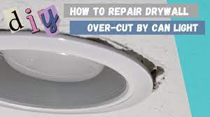 repair drywall over cut around ceiling