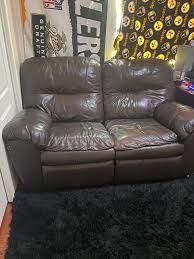 leather couch 2 seater w