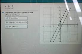 Y 2x 1y 2x 1 How Many Solutions Does