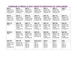 November Squat Plank Push Up Challenge Tangram Wellness