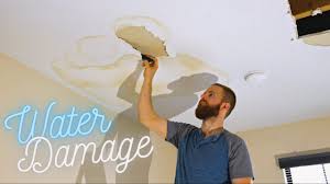 repair water damaged drywall ceiling