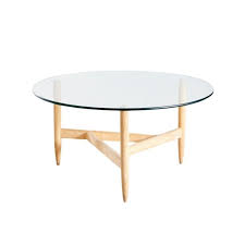 oak based glasstop coffee table
