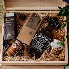 gift set w whiskey jack daniels black