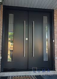 Steel Door With Privacy Glass Inserts