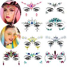 fashion women diamond makeup art tattoo