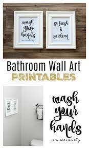 Bathroom Wall Art Free Printables To
