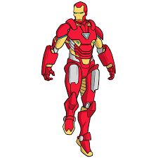 how to draw iron man really easy